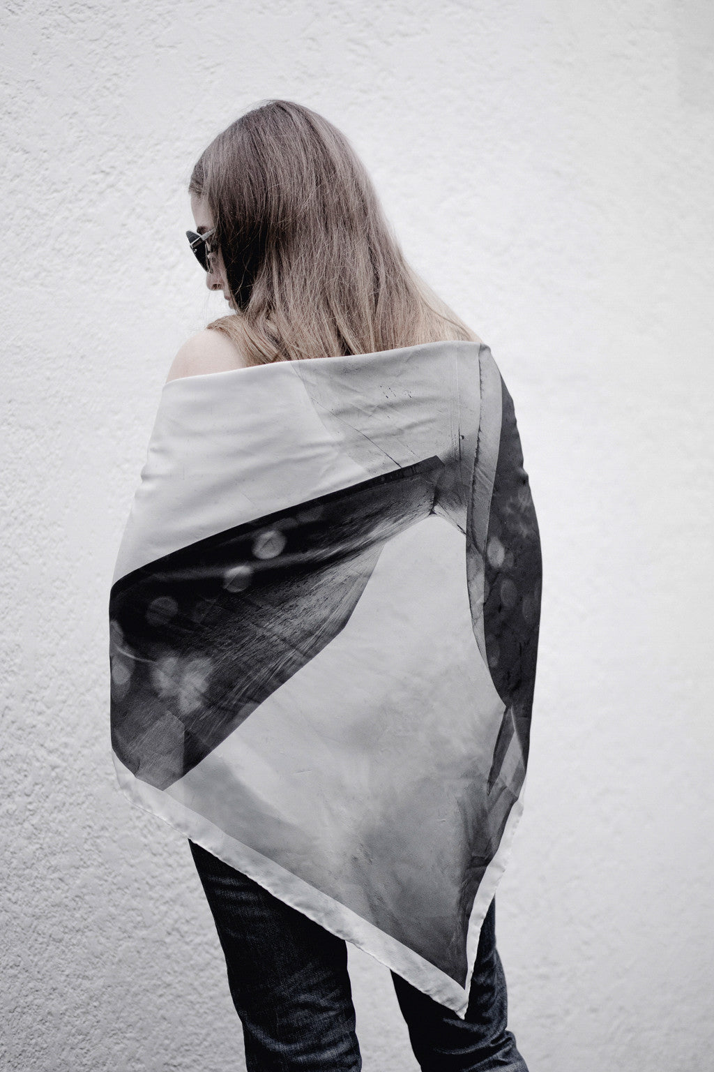 Antares Fine Arts Photographic Print Silk Scarf Back View